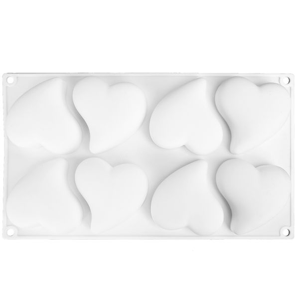 Heart Silicone Mousse Mold 8-Grid