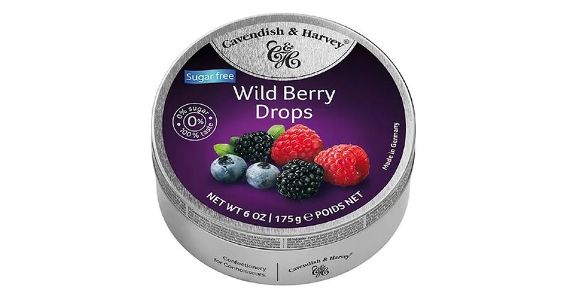 Cavendish &amp; Harvey Sugar Free Wild Berry Drops 175g