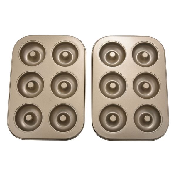 Madeleine Pan,Non-Stick Donut Pan, 2 Pieces Carbon Steel Mold