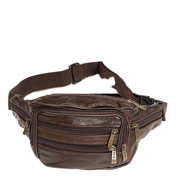 Unisex Leather Waist Moon Bag - Brown | Shop Today. Get it Tomorrow ...