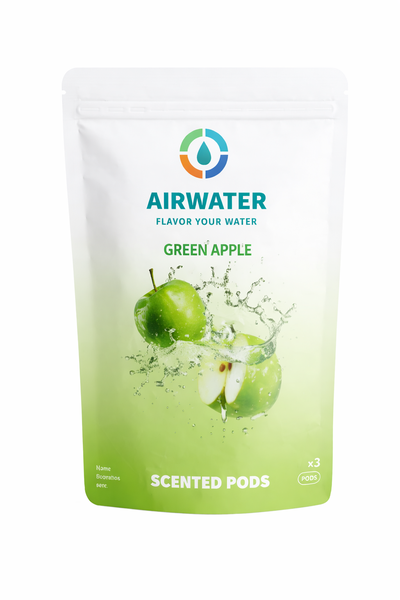 Airwater- 3 Pack Flavoured Scent Pods for Airwater Bottle - Green Apple