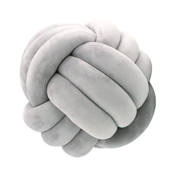 Decorative Knot Pillow Ball Shape Soft Plush Modern Cushion