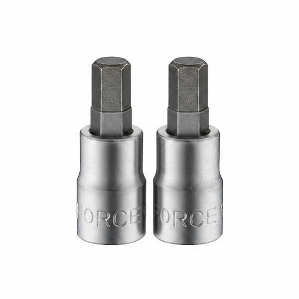 Force 8mm Hex Socket Bit for 1/4inch Power Drill and Driver - 2 Pack