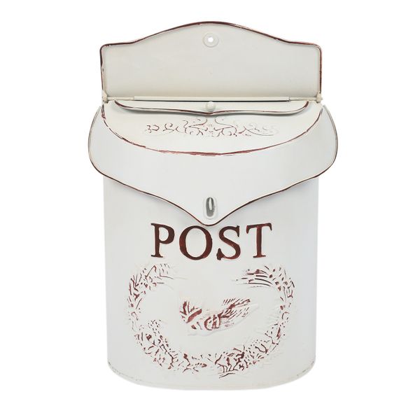 Post Box Post Shabby Blue Bird Post Box Vintage Country House(White)