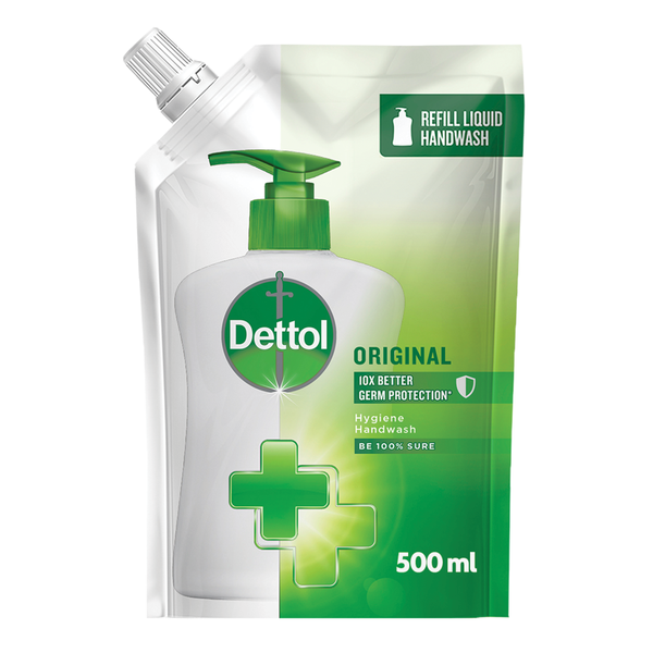 Dettol 500ml, Liquid Hand Wash, Refill Pouch, Original