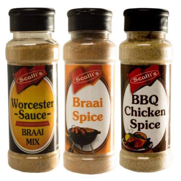 Scalli’s Braai Spice, BBQ Chicken Value Pack - 3x200ml