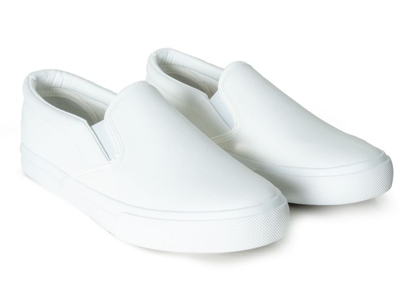 Soviet Men's Fowler PU Low Cut Slip On - White Mono