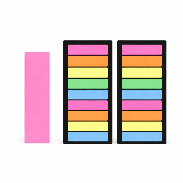 Pack of 600 Sheets -Sticky Note Label Stickers - Multicolour