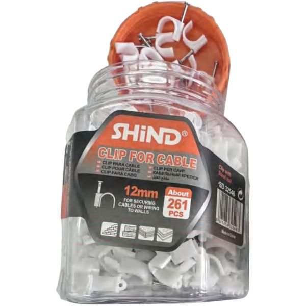 Shind White 12mm Cable For Clips - Pack of 261
