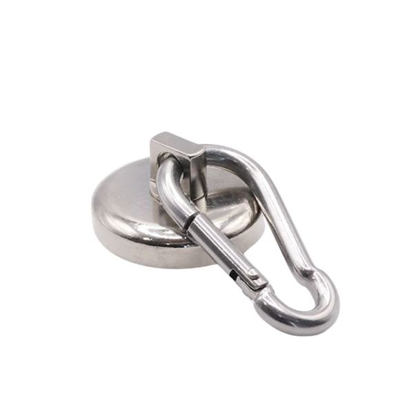 NL36 N35 Neodymium Pot Magnet with Carabiner-Rotation