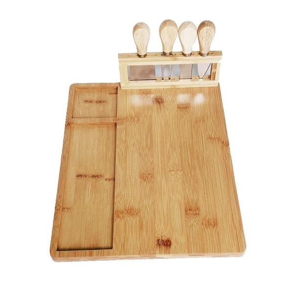 Kitchen Bamboo Cheese Meat Board Gift Set