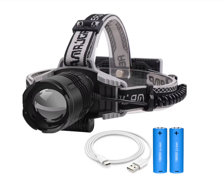 Powerful LED headlamp, Professional, Headlamp, Charging cable