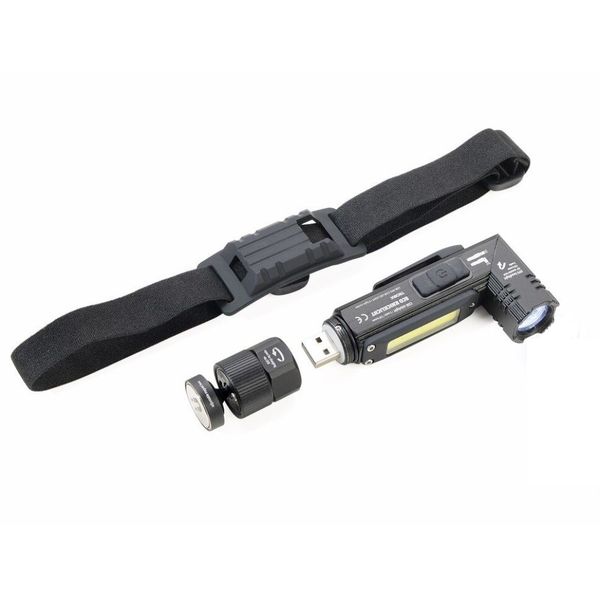 TROIKA Torch: Rechargeable Multi-Use Front, Side, Headlamp ECO KNICKLICHT