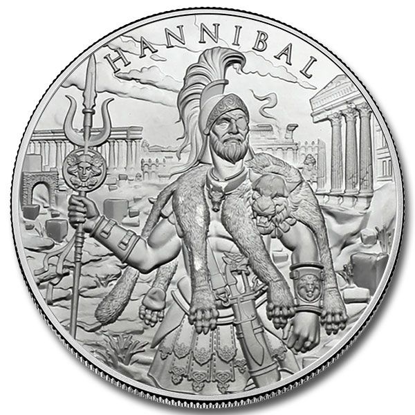 Hannibal Legendary Warriors 1oz 0.999 Fine Pure Silver Round
