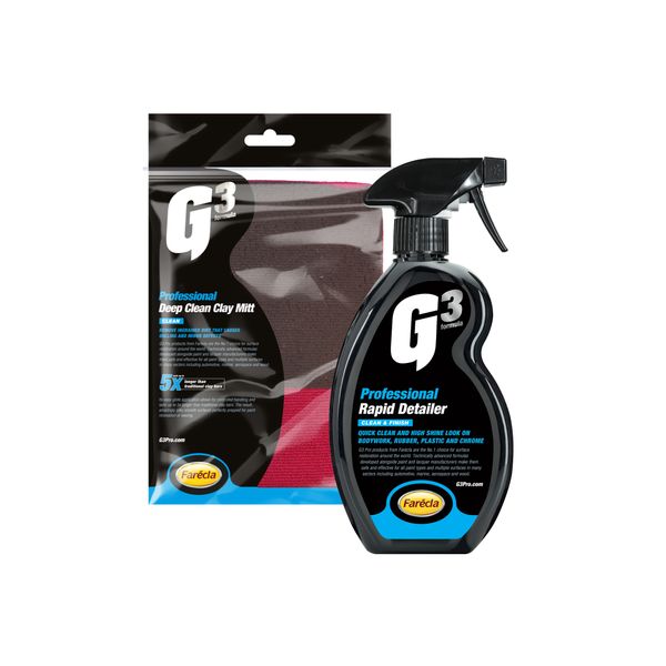 Farecla Car Clay Cleaning Mitt &amp; Rapid Detailer Waterless Car Cleaner