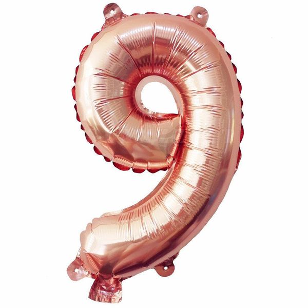 Bubblebean - Rosegold Bunched Party Helium Number 2 Balloons