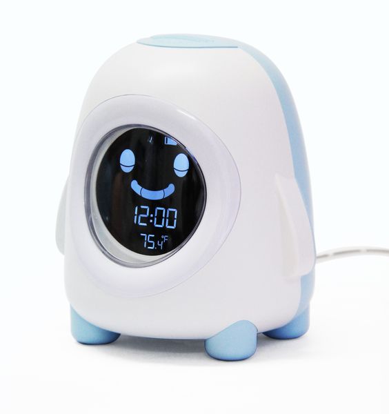 Children Sleep Training Clock - penguine blue