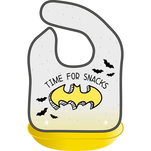 BATMAN By DC Official Licensed Baby Catcher Bib - Soft &amp; Easy Clean