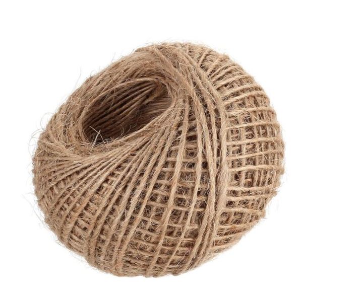 100m Natural Jute Twine Burlap String Hemp Rope Wedding Gift Wrapping Cords