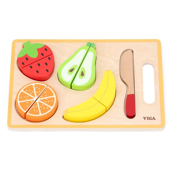 Viga Cutting Fruit Playset - Wooden)