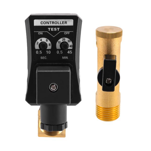 1/2 Inch Dn15 Electric Timer Auto Water Valve Drain Compatible with None