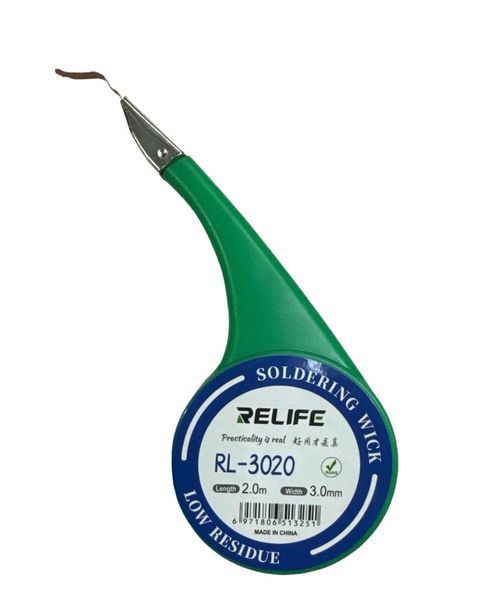 Relife RL-3020 Desoldering Wicks Dispenser Solder Remover Wick WIRE 3.0MM