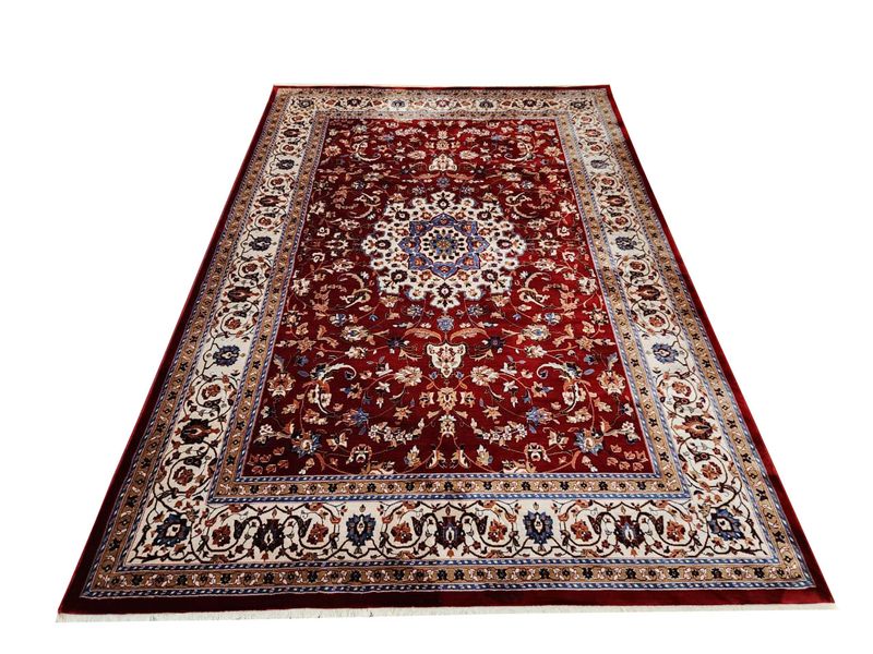Persian Rug Collections Red Polyester Floral Flower Rug