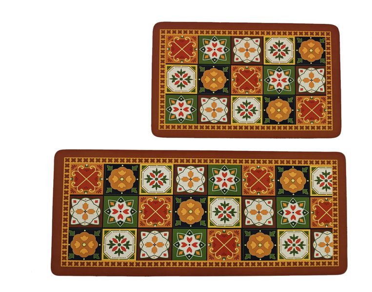HIDECO Kitchen Mat Bath Mat Rubber Mat 2 PCS Large Absorbent Non Slip Set