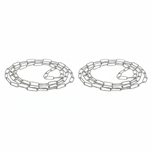 Krafft Antique Silver Spanish Chain 3.3mm x 15m for Crafting - 2 Pack