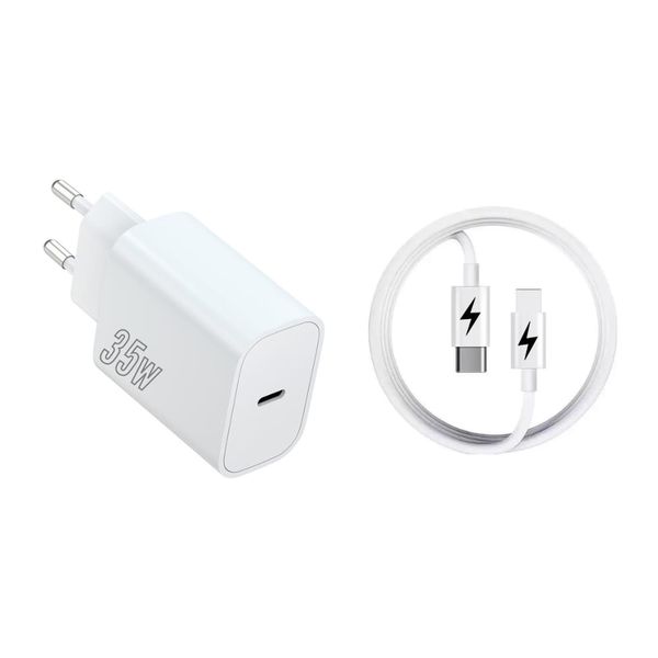 35W USB Type C Fast Charging Adapter With 120W 6A Type C Cable For Phone