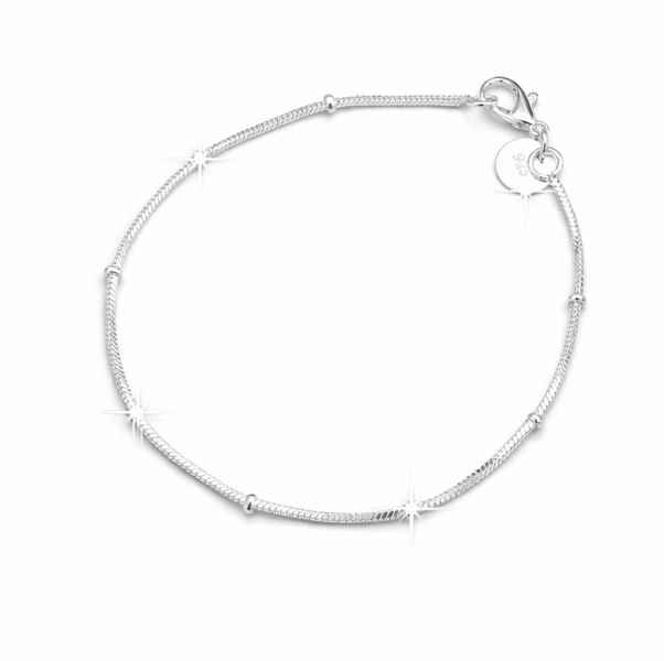 925 Sterling Silver Snake Chain Minimalist Bracelet