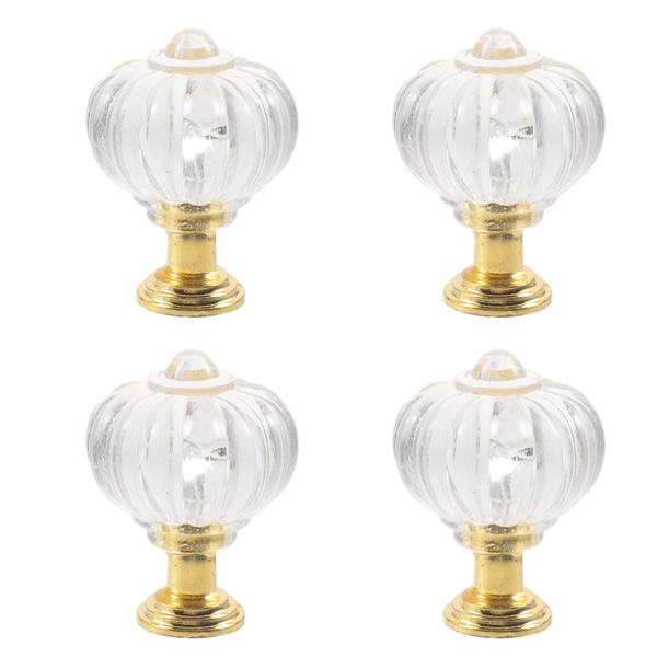 Decor Clear Acrylic Cabinet Drawer Knobs Set of 4 - 3.5cm