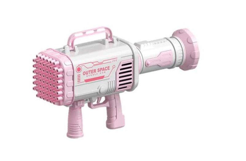 60 Hole Bubble Gun For Kids KF-7 - Pink