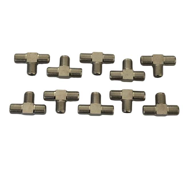 SiRCONY F-Type Coax Connector 3 way (10 PACK)