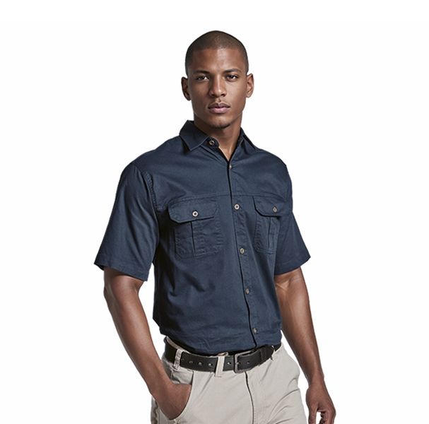 Men Cotton Short Sleeve Bush Shirt