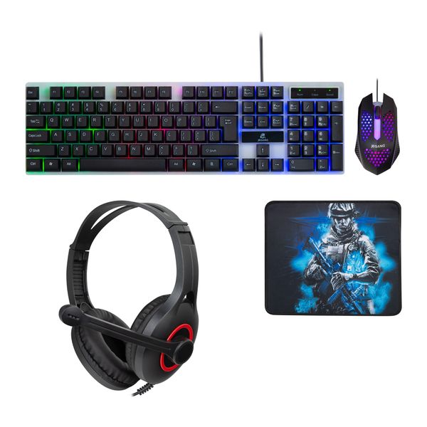 Jequang Multi Colour Backlit Gaming Combo Set - Gaming Equipment