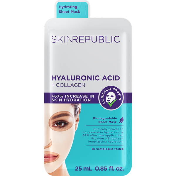 Skin Republic Hyaluronic Acid + Collagen Face Mask Sheet