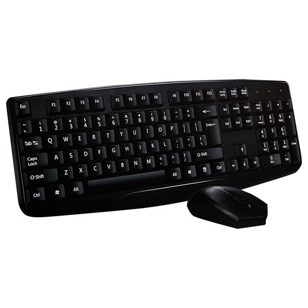 D300 Wired USB Keyboard &amp; Mouse Set - Black