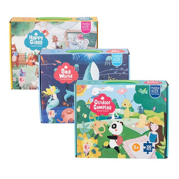 Puzzle Jigsaw 100 Piece (3 Pack)