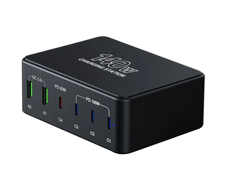 140W Multi Port High Quality Charging Station- 6 Ports