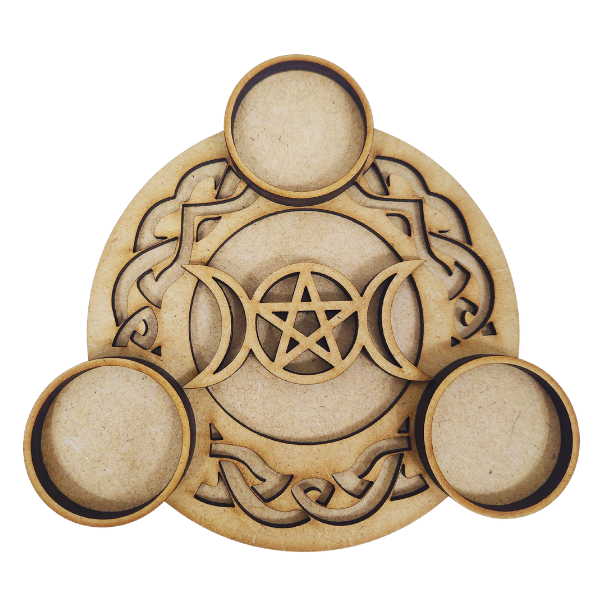 Lunar Enchantment Pentagram Tealight Holder