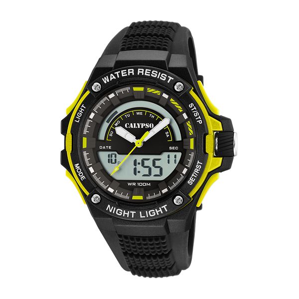 Calypso Digital Men's Watch - Yellow and Black