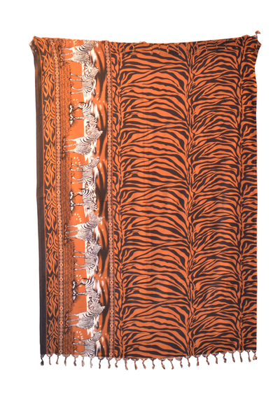 African Printed Sarong - Zebra Print