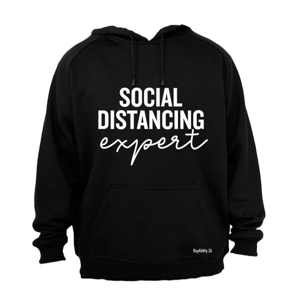 Social Distancing Expert - Mens - Hoodie - Grey