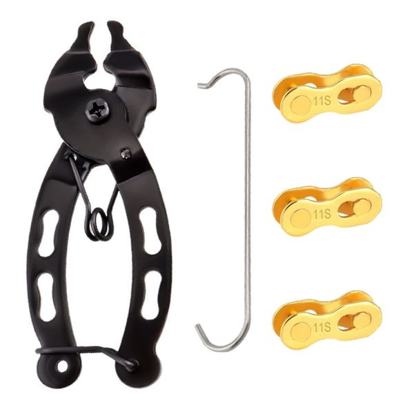 Toopre Cycling 11 Speed Gold Chain Master Link Set with Pliers