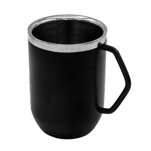 Leisure Quip Black Hammertone Stainless Steel Double Walled Mug