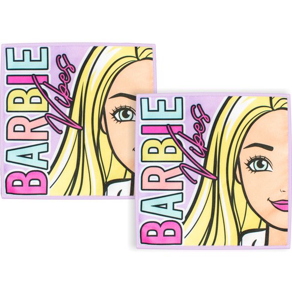 BARBIE By Mattel Official Licensed Kids 100% Cotton Face Cloth - 2 PACK