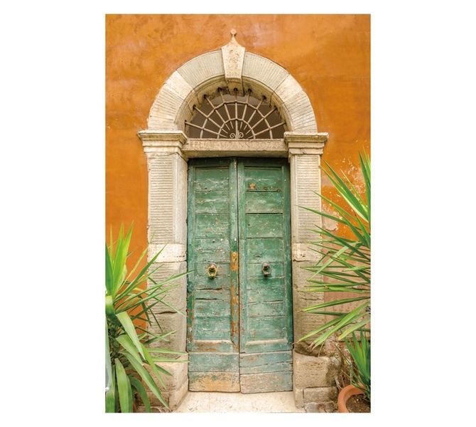 House Door Canvas Print - Green (600 x 900mm)Wall Art