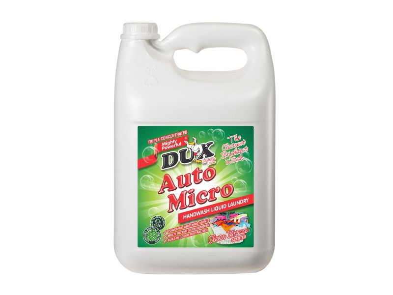 Dux Auto Micro Liquid Laundry Detergent Handwash 4x5L
