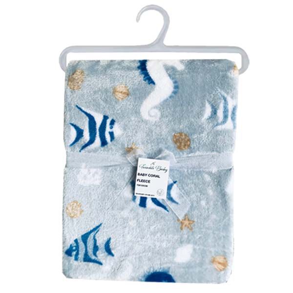 Baby Blanket Coral Fleece Aquarium - 75x100cm